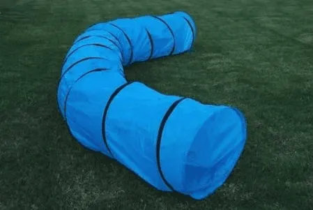 18' Dog Training Equipment Pet Agility Tunnel with Carry Case Blue