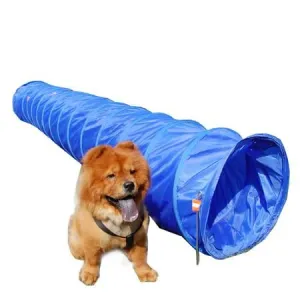 18' Pet Dog Agility Tunnel Training Equipment with Carry Case Blue