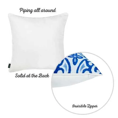 18"x 18" Blue Sky Scroll Decorative Throw Pillow Cover Printed