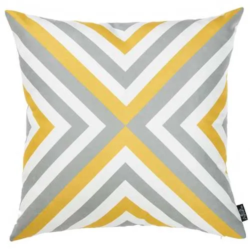 18"x18" Geometric Flashback Decorative Throw Pillow Cover Printed