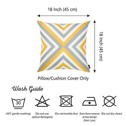 18"x18" Geometric Flashback Decorative Throw Pillow Cover Printed