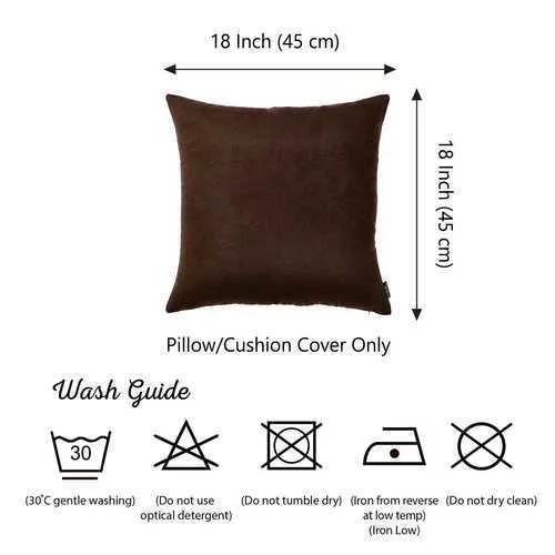 18"x18"Brown Honey Decorative Throw Pillow Cover 2 pcs in set