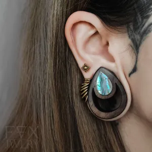 Abalone Wood Teardrop Tunnels