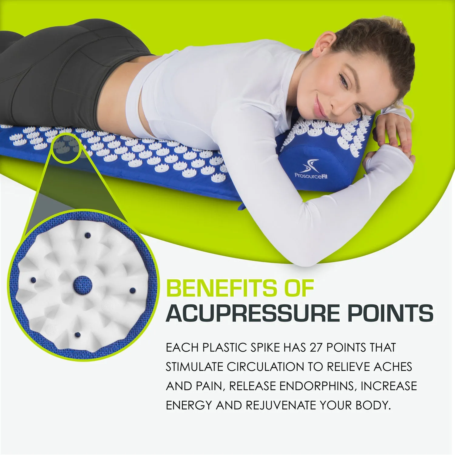 Acupressure Mat and Pillow Set