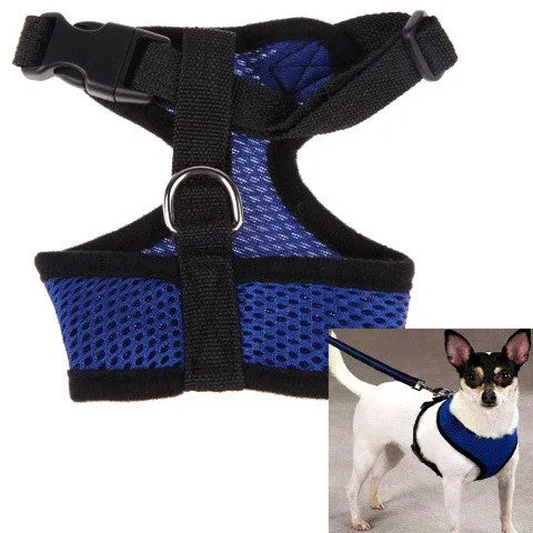 Adjustable Comfort Soft Breathable Dog Harness Pet Vest Rope Dog Chest Strap Leash Set Collar Leads Harness   MTY3