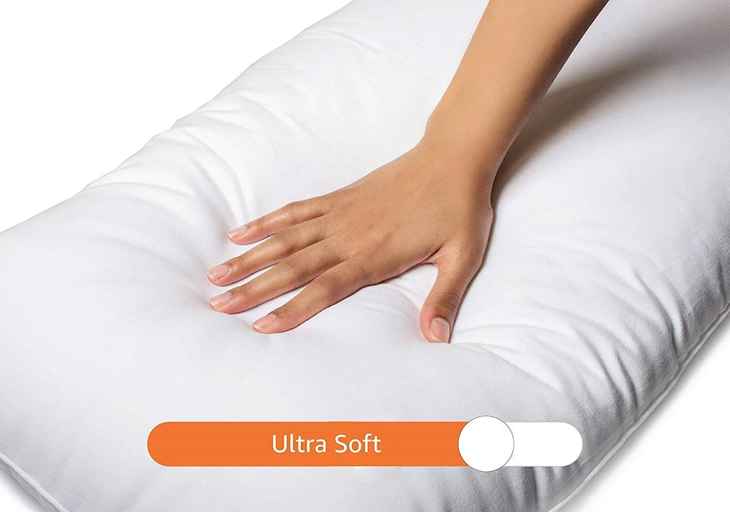 Amazon Brand - Solimo Ultra Soft Microfiber Bed Pillow Set (Standard, 43 X 69 Cm, White, 2 Piece, Microfiber)