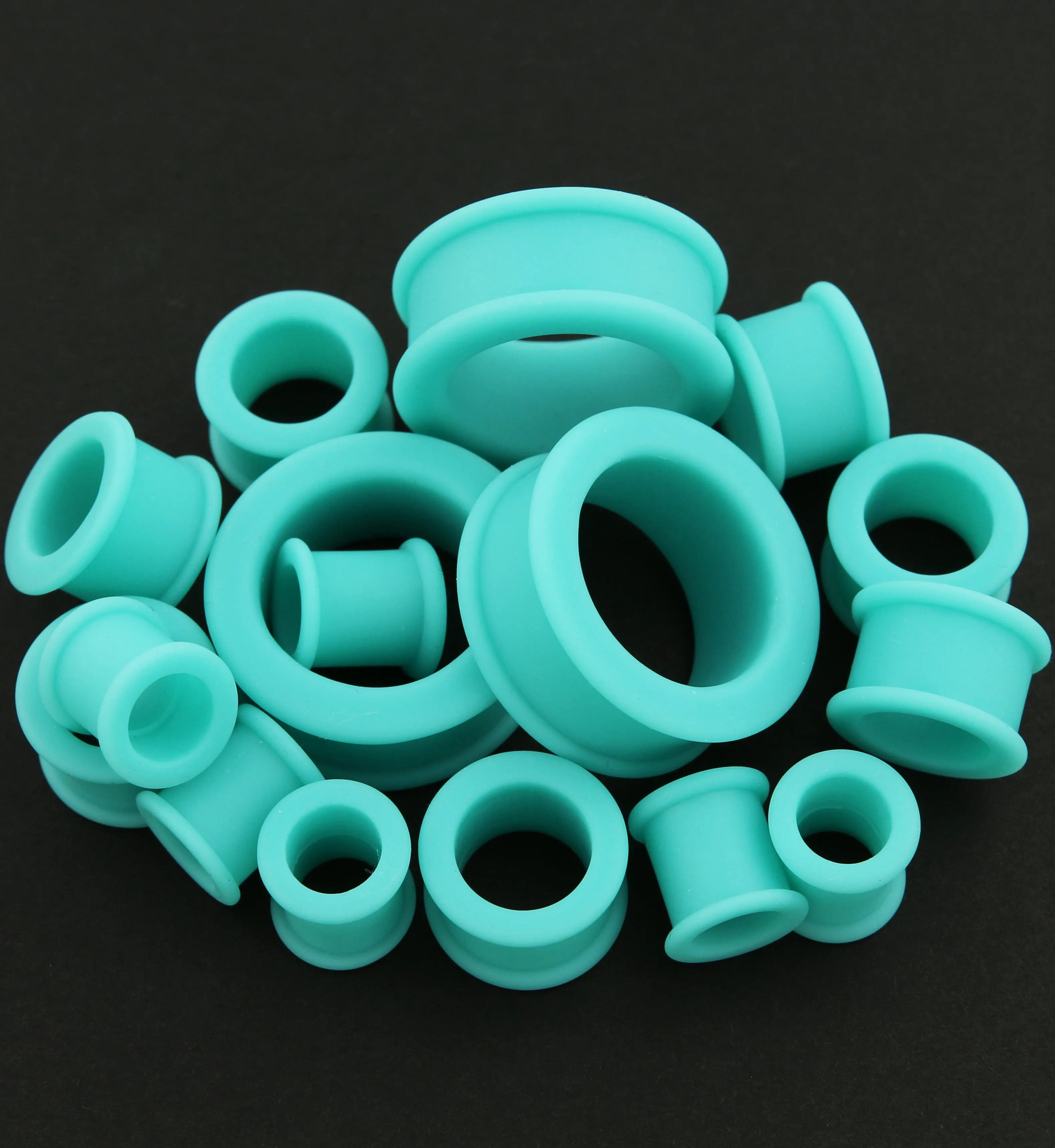 Aquamarine Matte Silicone Tunnels