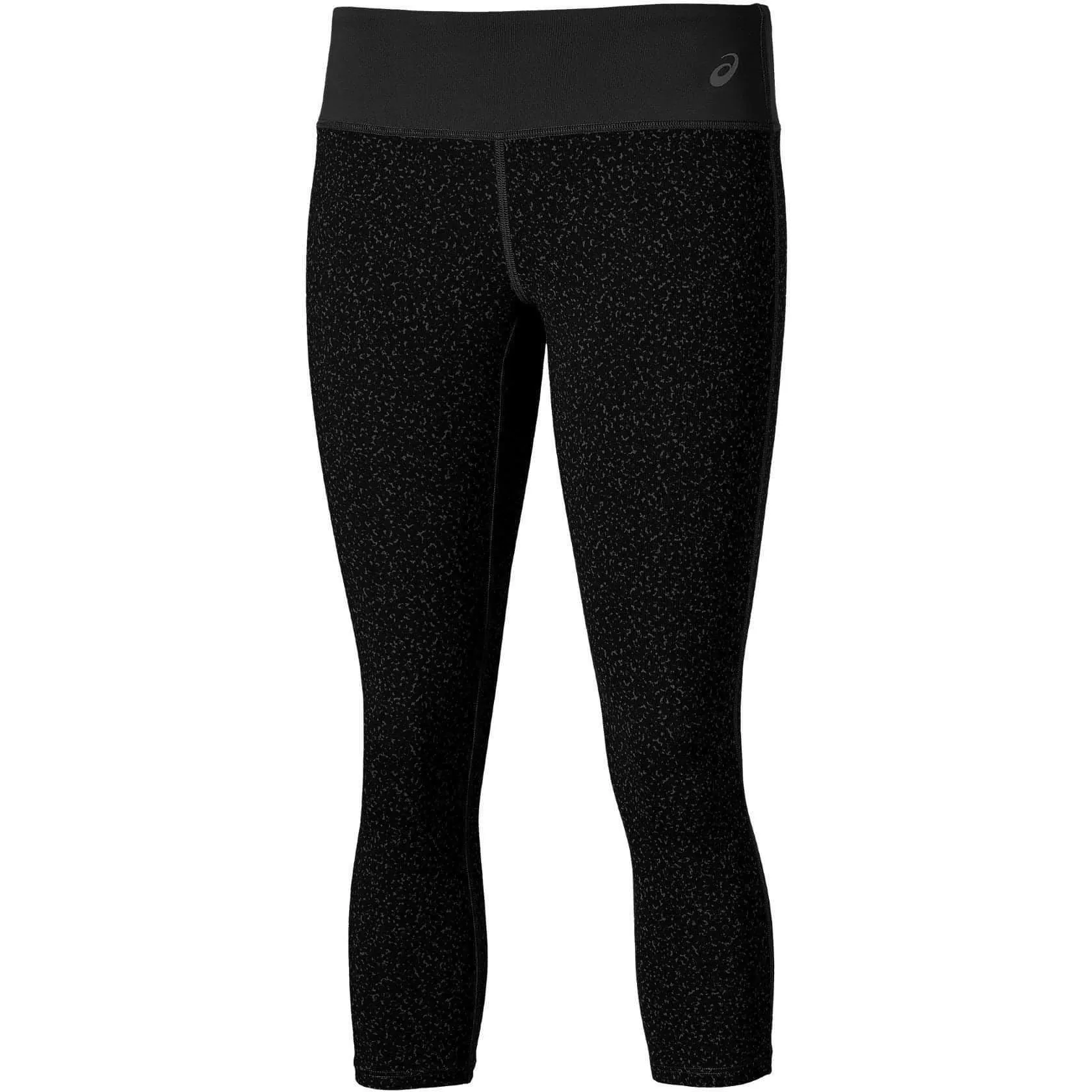 Asics Graphic Womens 3/4 Capri Running Tights - Black