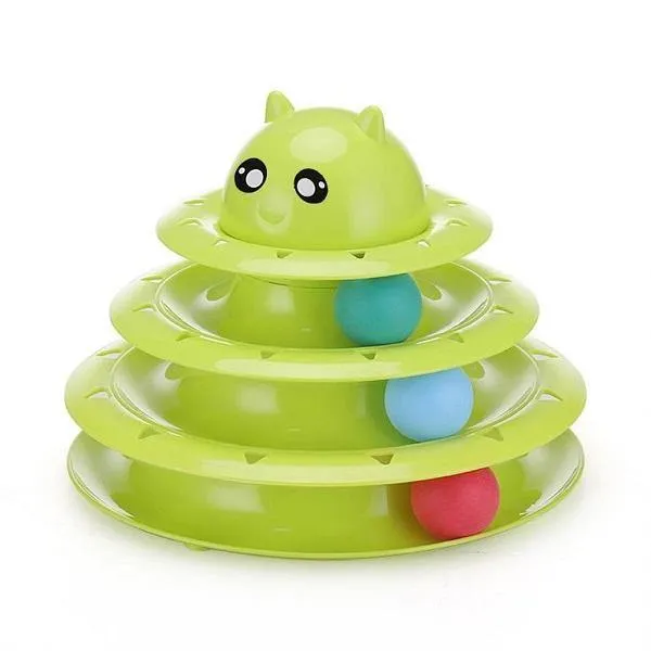 Circular Turntable Cat Toy - Assorted Colours