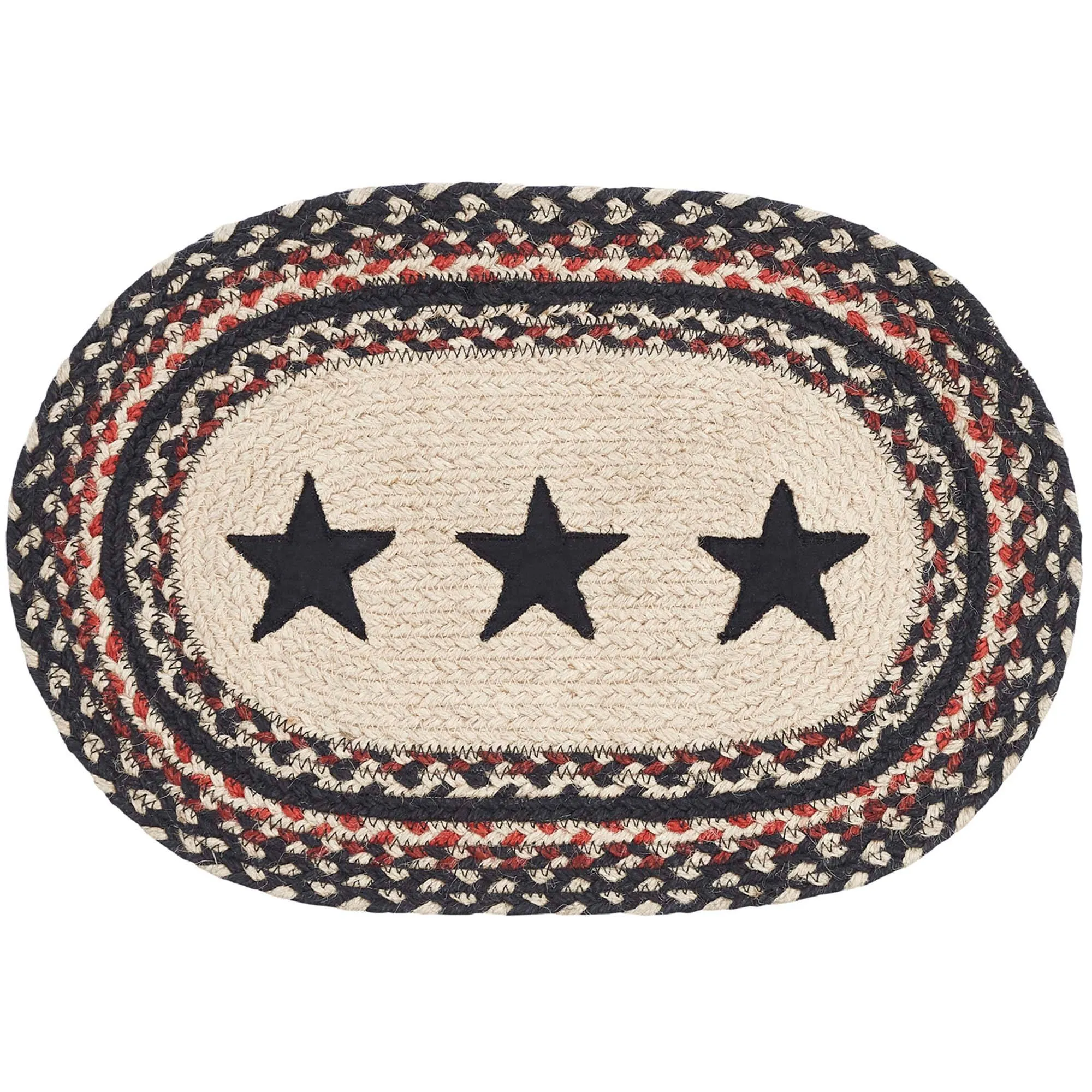 Colonial Star Braided Oval Placemat 10x15"