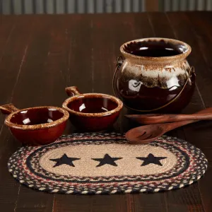 Colonial Star Braided Oval Placemat 10x15"