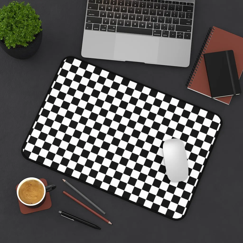 Desk Mat Checkered Black White Plaid Mat for Desk Large Mouse Pad Desk Accessories Large Desk Mat Pad, 3 Sizes