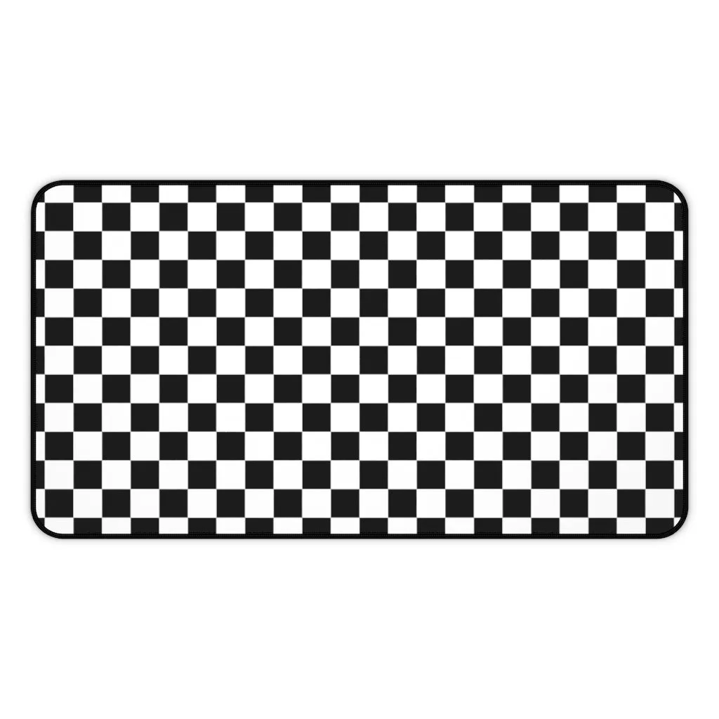 Desk Mat Checkered Black White Plaid Mat for Desk Large Mouse Pad Desk Accessories Large Desk Mat Pad, 3 Sizes