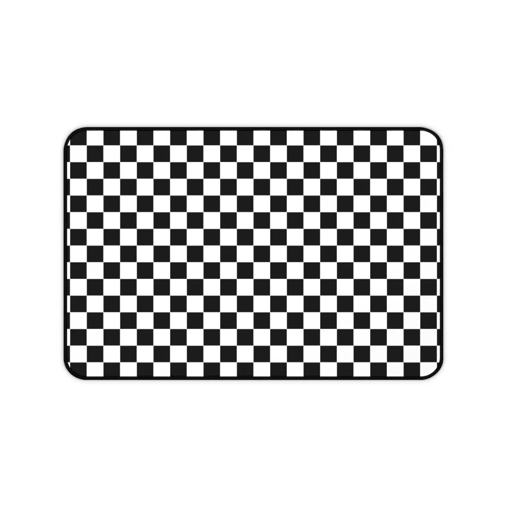 Desk Mat Checkered Black White Plaid Mat for Desk Large Mouse Pad Desk Accessories Large Desk Mat Pad, 3 Sizes