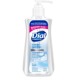 Dial Complete Clean   Gentle Antibacterial Liquid Hand Soap, Fragrance Free, 11 fl oz