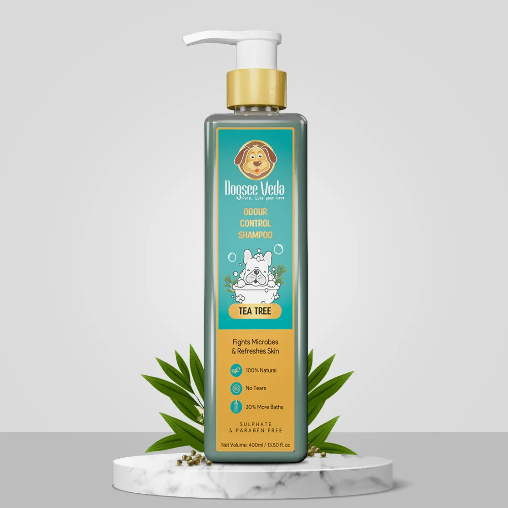 Dogsee Veda Odour Control Tea Tree Shampoo for Dogs (400ml) (Limited Shelf Life)