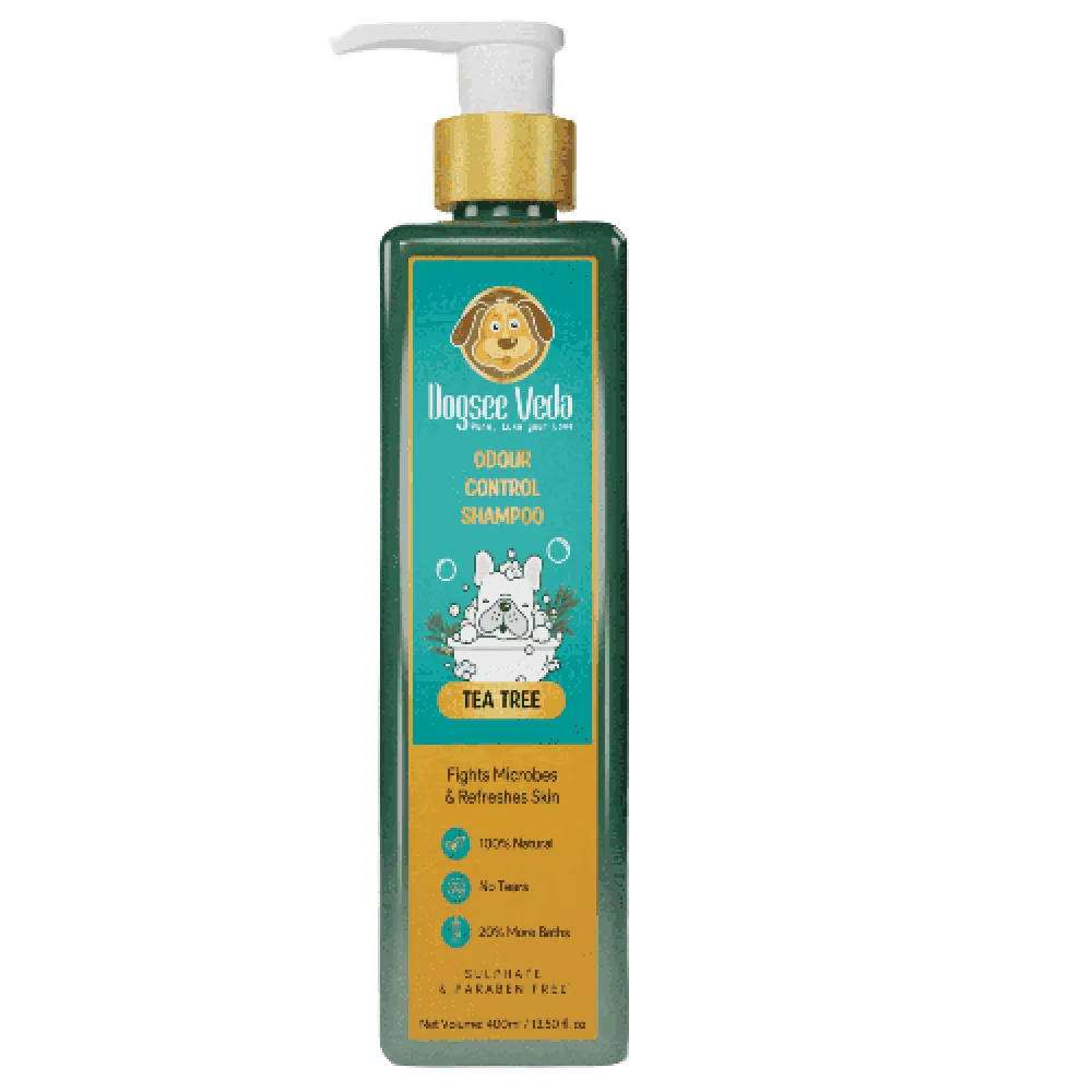 Dogsee Veda Odour Control Tea Tree Shampoo for Dogs (400ml) (Limited Shelf Life)