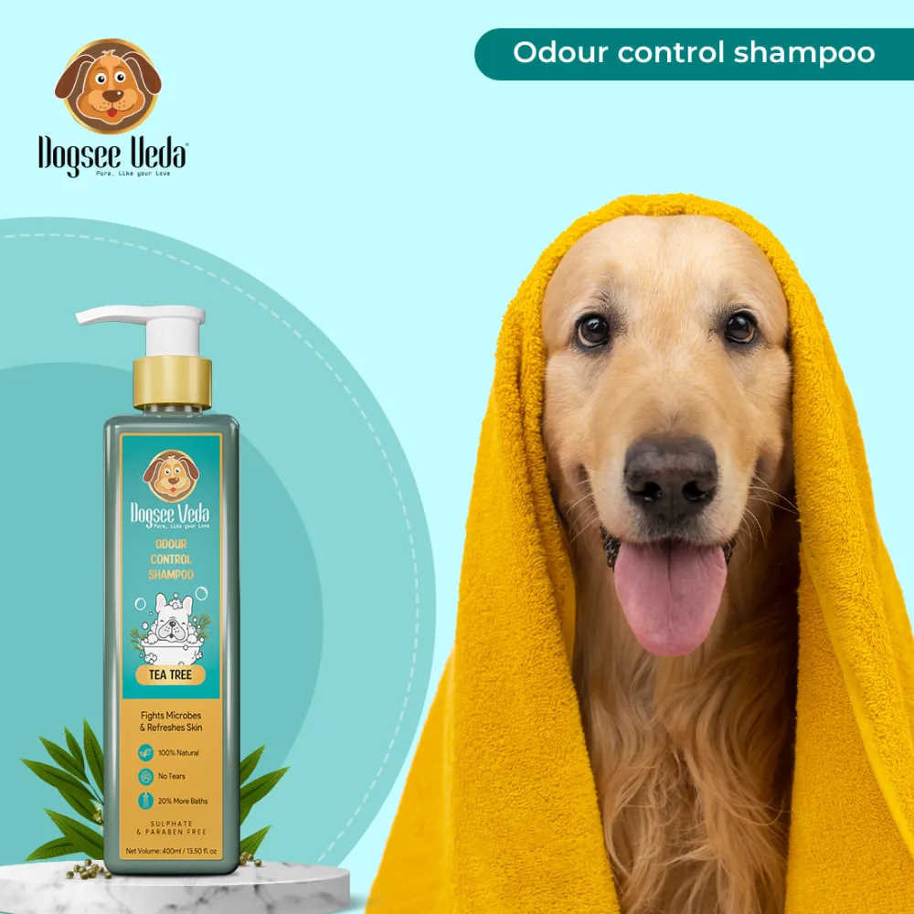 Dogsee Veda Odour Control Tea Tree Shampoo for Dogs (400ml) (Limited Shelf Life)