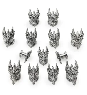 Dragon Head Stainless Steel Tunnel Plugs