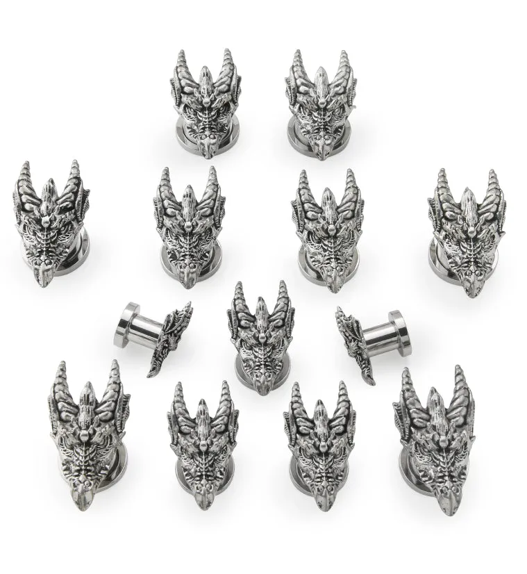 Dragon Head Stainless Steel Tunnel Plugs