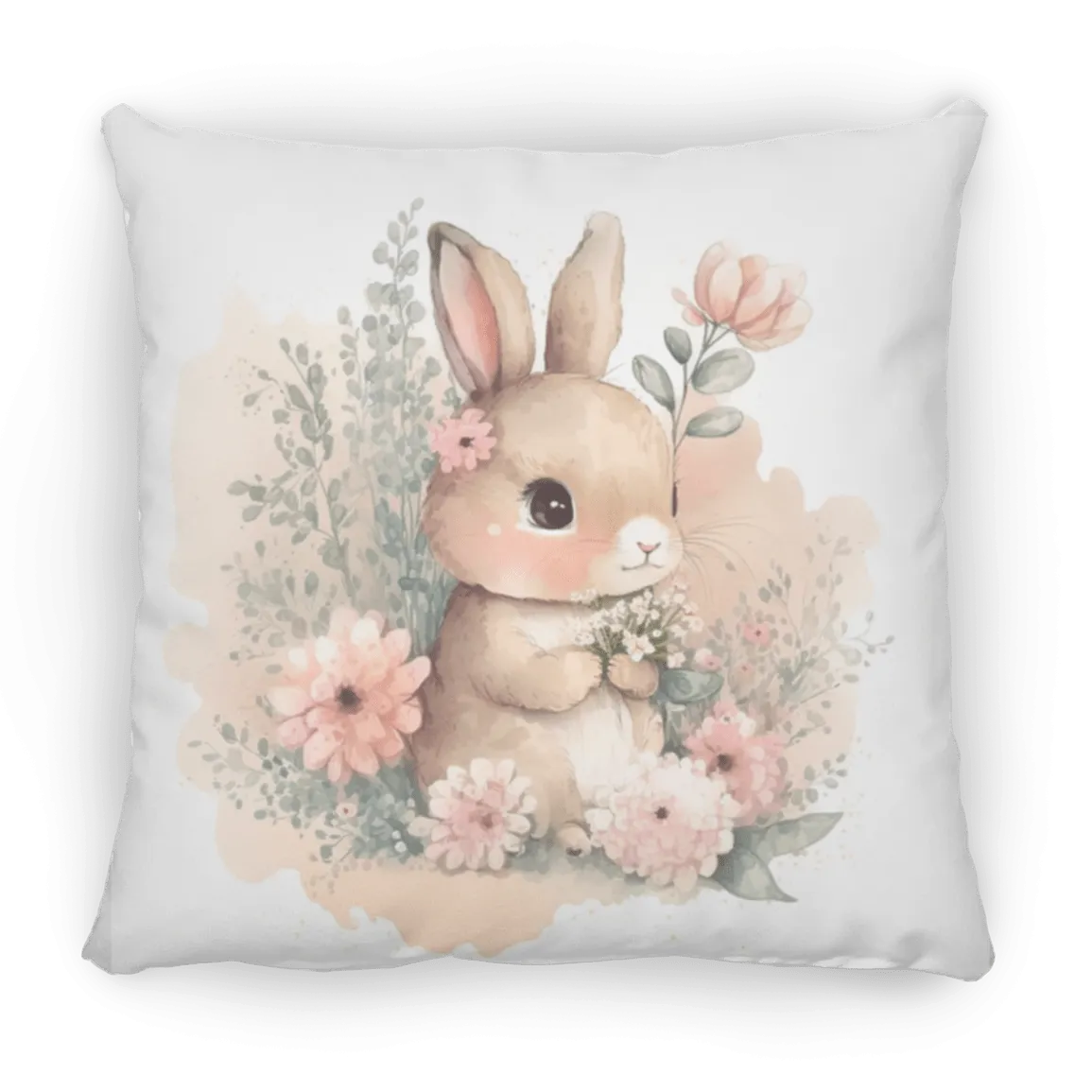 Easter Bunny Medium Square Pillow