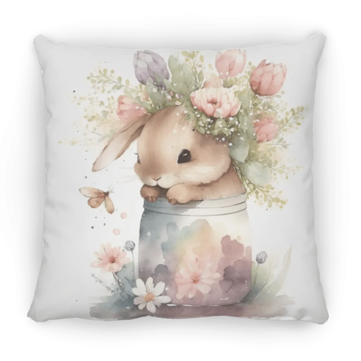 Easter Bunny  Medium Square Pillow