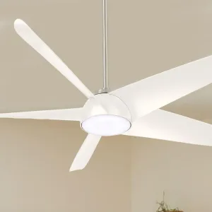 Ellipse LED 60" White Smart Ceiling Fan with Light and Remote