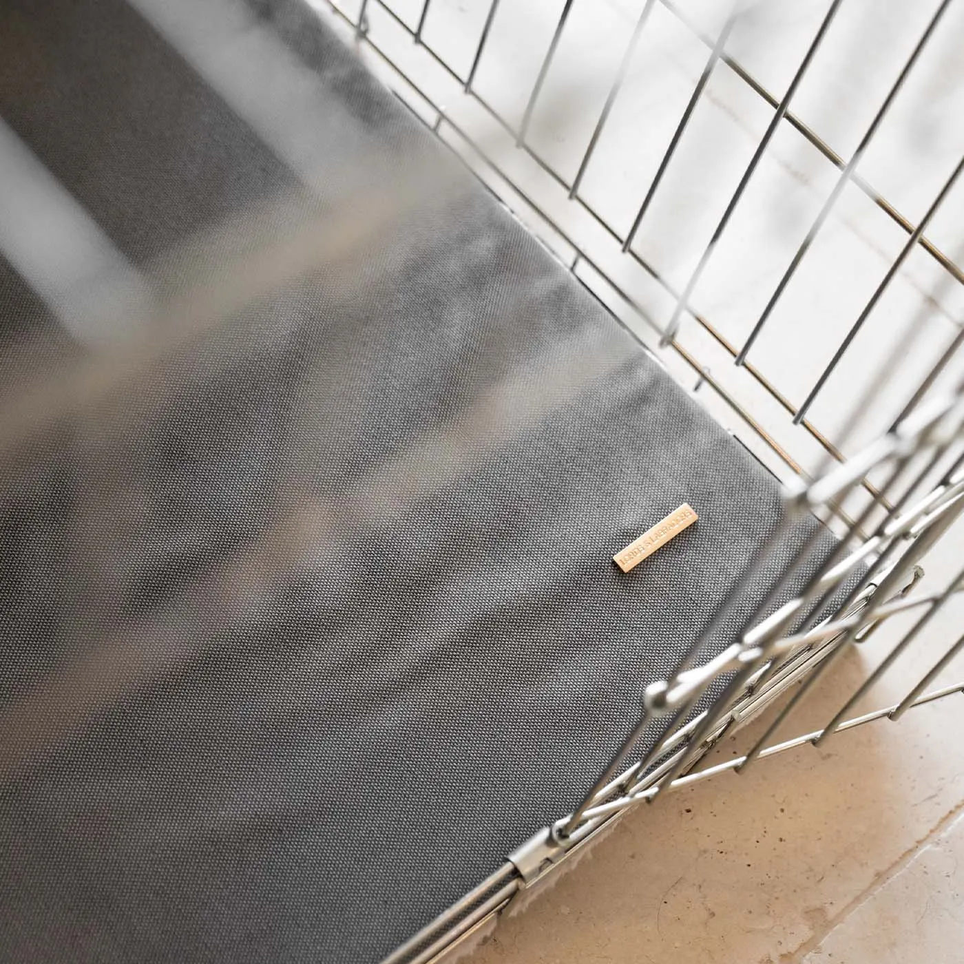 Essentials Twill Crate Mat in Slate by Lords & Labradors