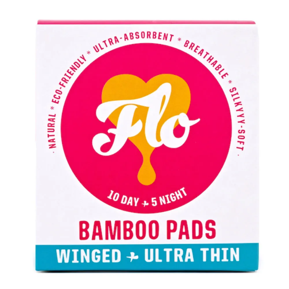 FLO Bamboo Sanitary Pads - Day & Night Combo Pack