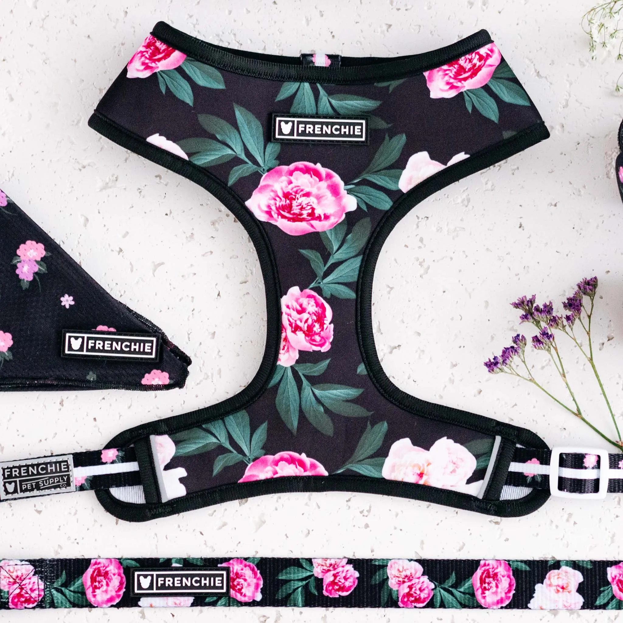 Frenchie Duo Reversible Harness - Moody Floral