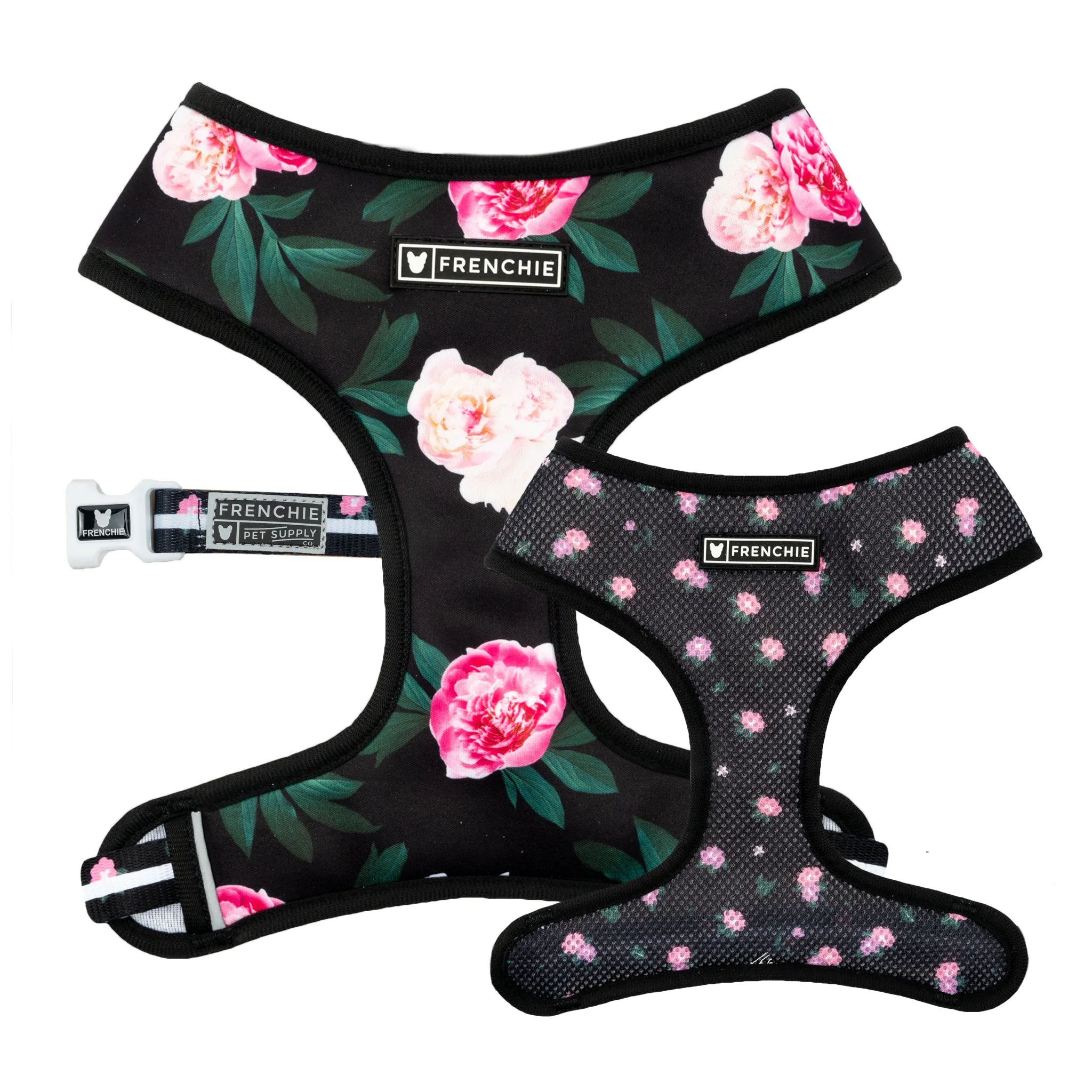 Frenchie Duo Reversible Harness - Moody Floral