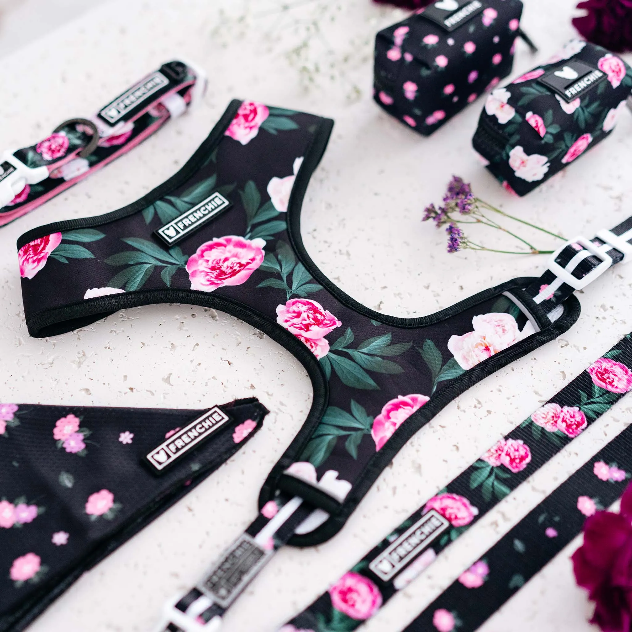 Frenchie Duo Reversible Harness - Moody Floral