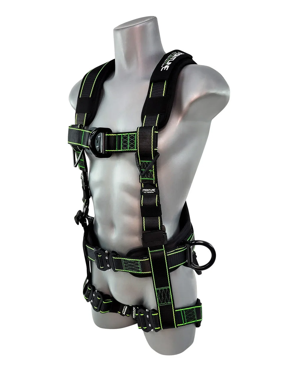 Frontline 200RE Elite Lite Climbing/Rescue Full Body Harness with Aluminum Quick Connect Buckles 2XL/3XL