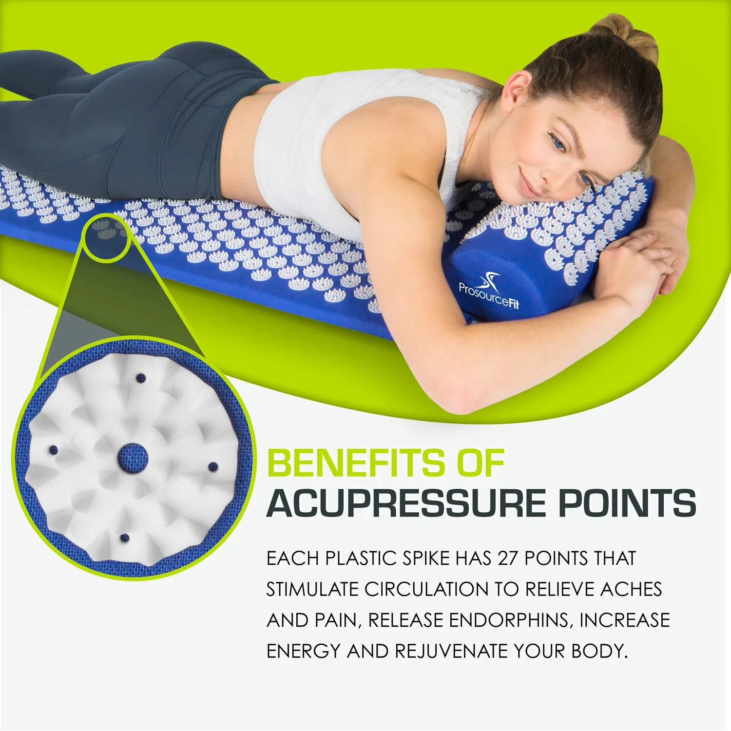 Full Body Acupressure Mat and Pillow Set