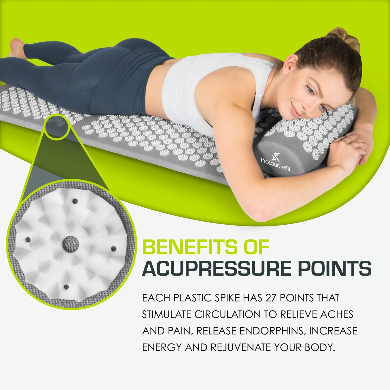 Full Body Acupressure Mat and Pillow Set