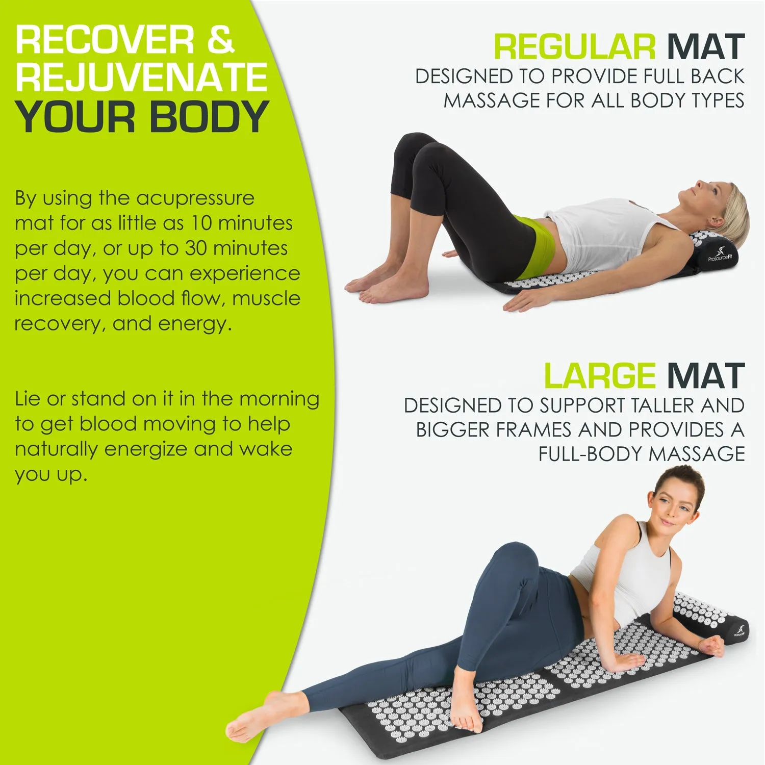 Full Body Acupressure Mat and Pillow Set