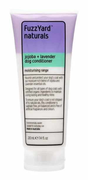 FuzzYard Jojoba and Lavender Moisturising Conditioner for Dogs 220ml (Exp Sep 21)