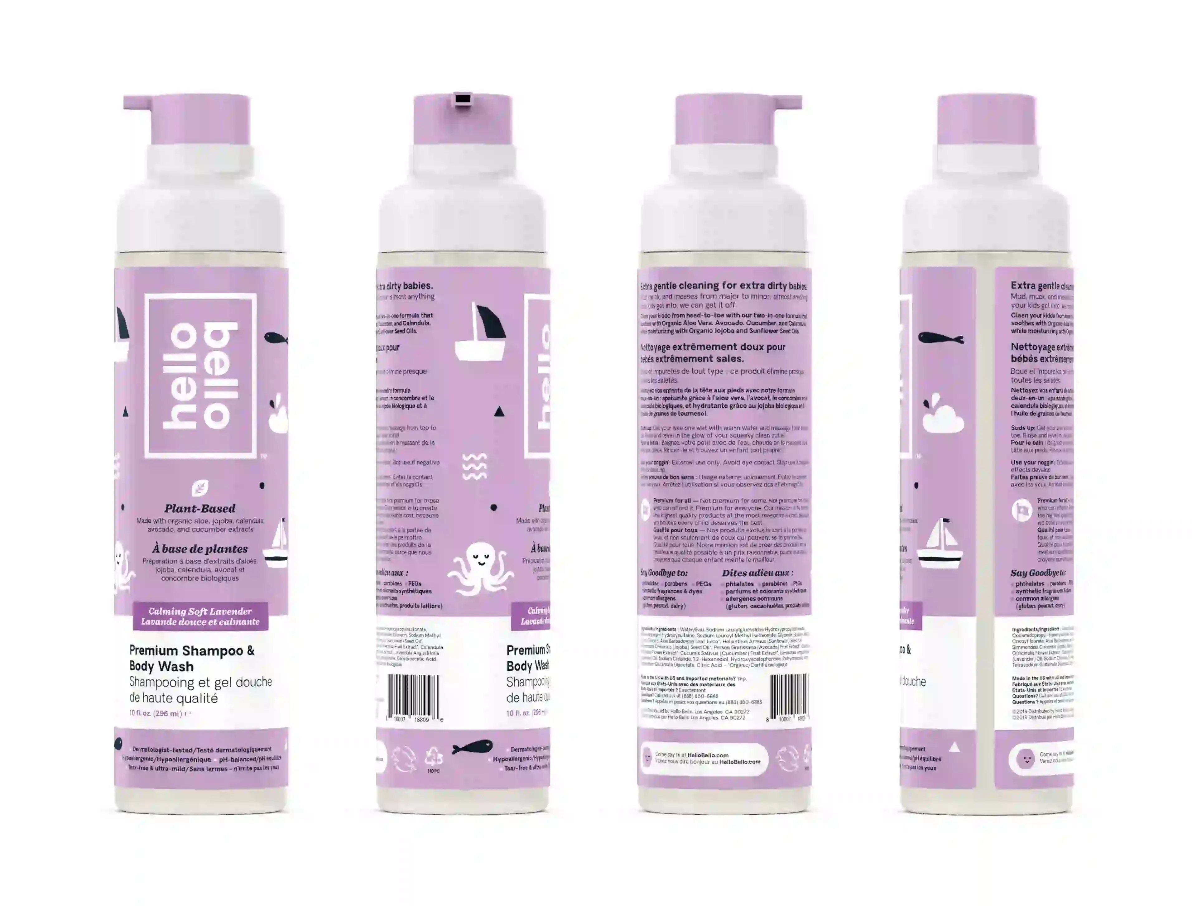 Hello Bello Shampoo/Wash Lavender 296ML