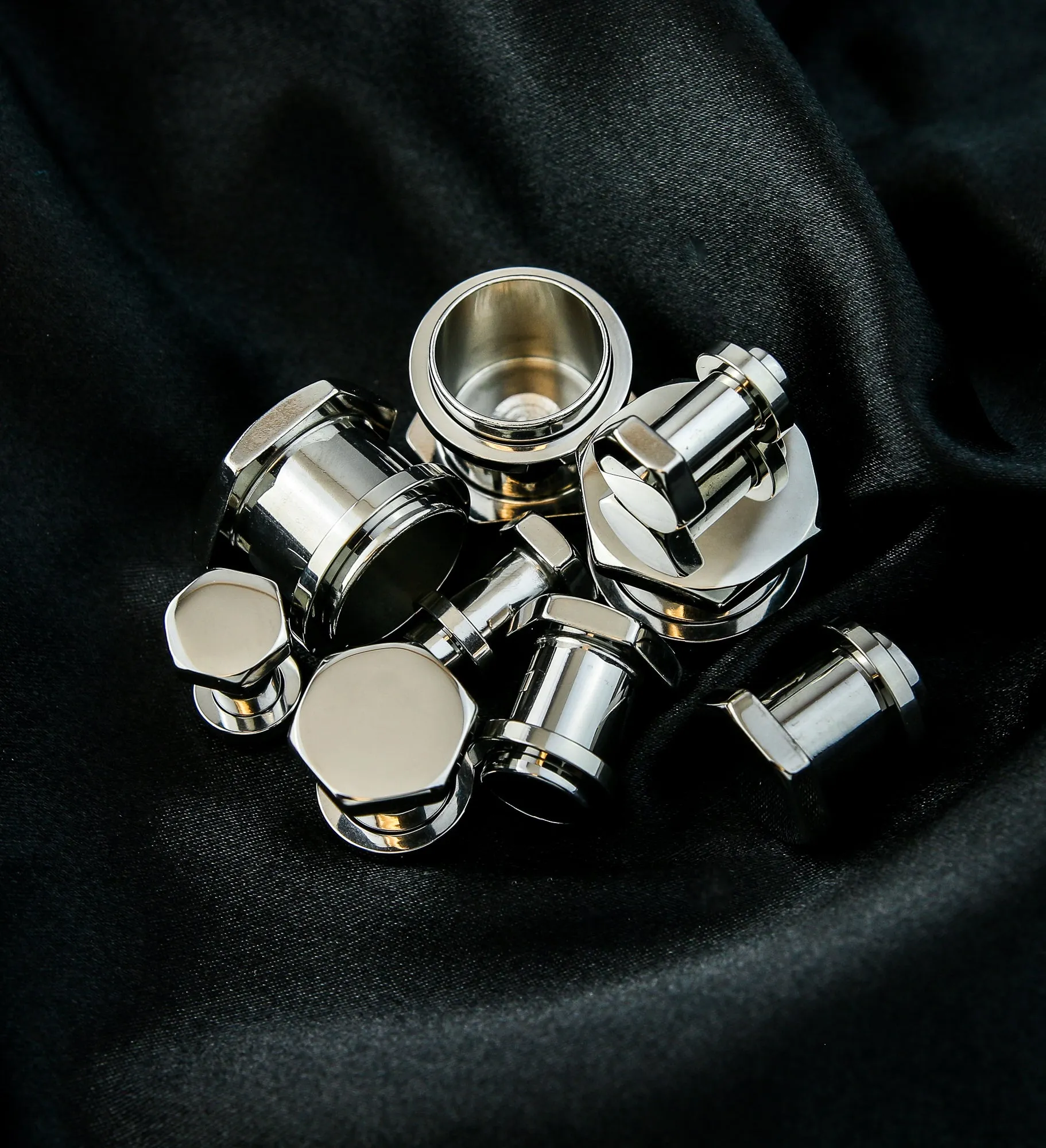 Hexagon Single Flare Stainless Steel Tunnels