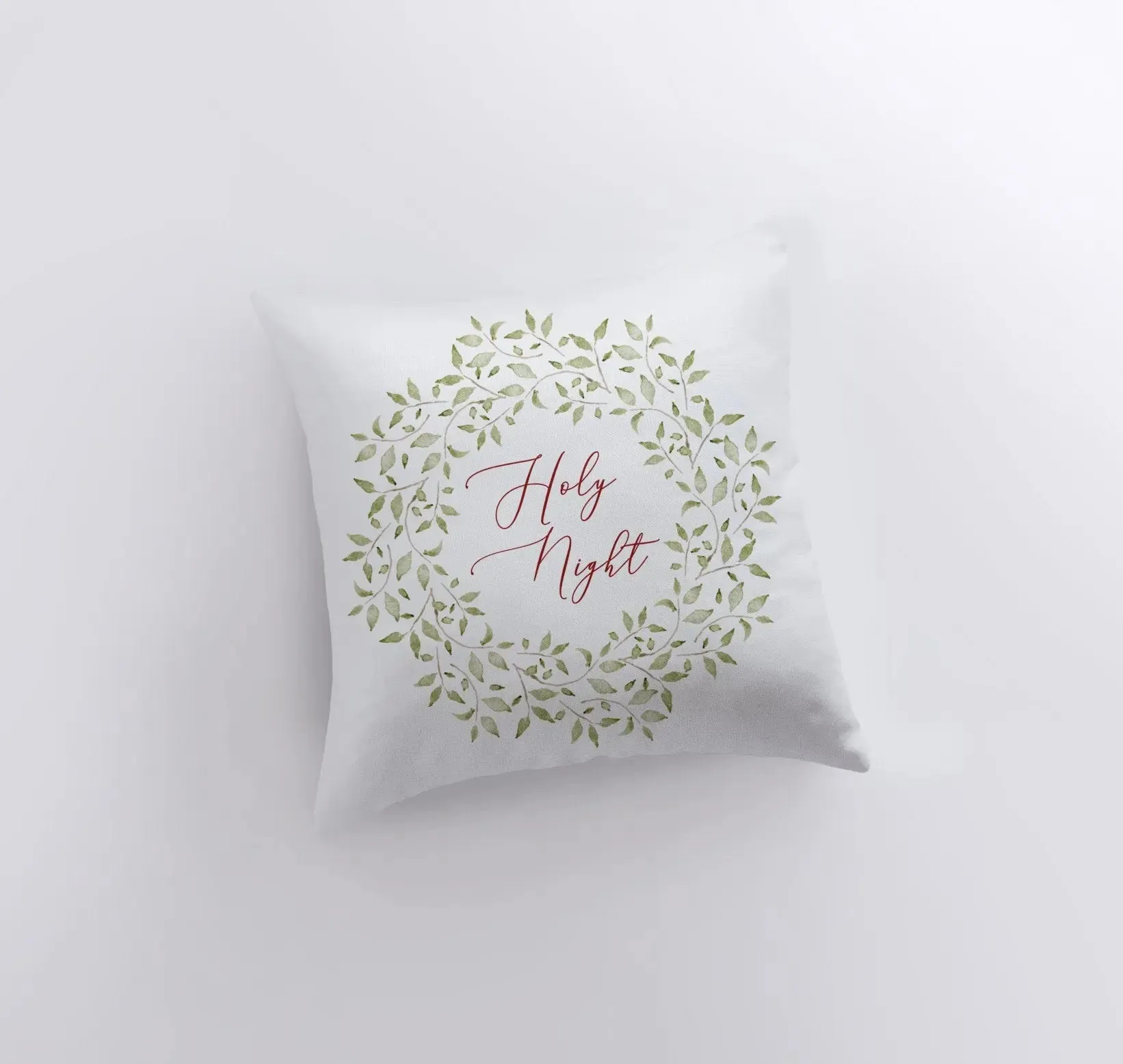 Holy Night Leaf Wreath | Throw Pillow | Christmas Pillow | Home Decor | Christmas  | Christmas tree | Christmas Gifts | Room Decor