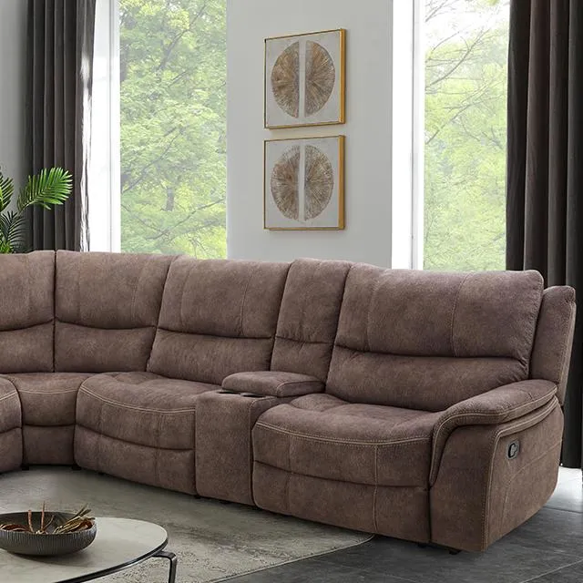 JEROMINUS Sectional, Dark Brown