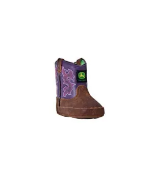 Johnny Popper Purple and Walnut Crib Boots