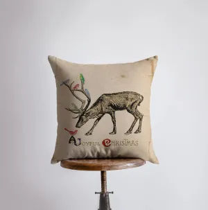 Joyful Christmas Reindeer | Throw Pillows | Christmas Pillow | Christmas Gift | Home Decor | Christmas Throw Pillows | Christmas Home Decor