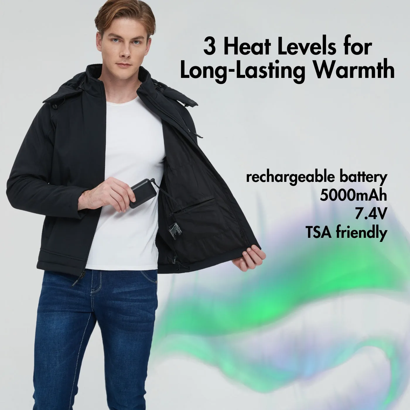 Meltivo Heated Jacket Rechargeable Battery Included