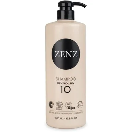 Menthol shampoo, 1000 ml - refreshing menthol aroma eucalyptus and vanilla - does not contain silicone - suitable for fine and oily hair - for all hair types Zenz