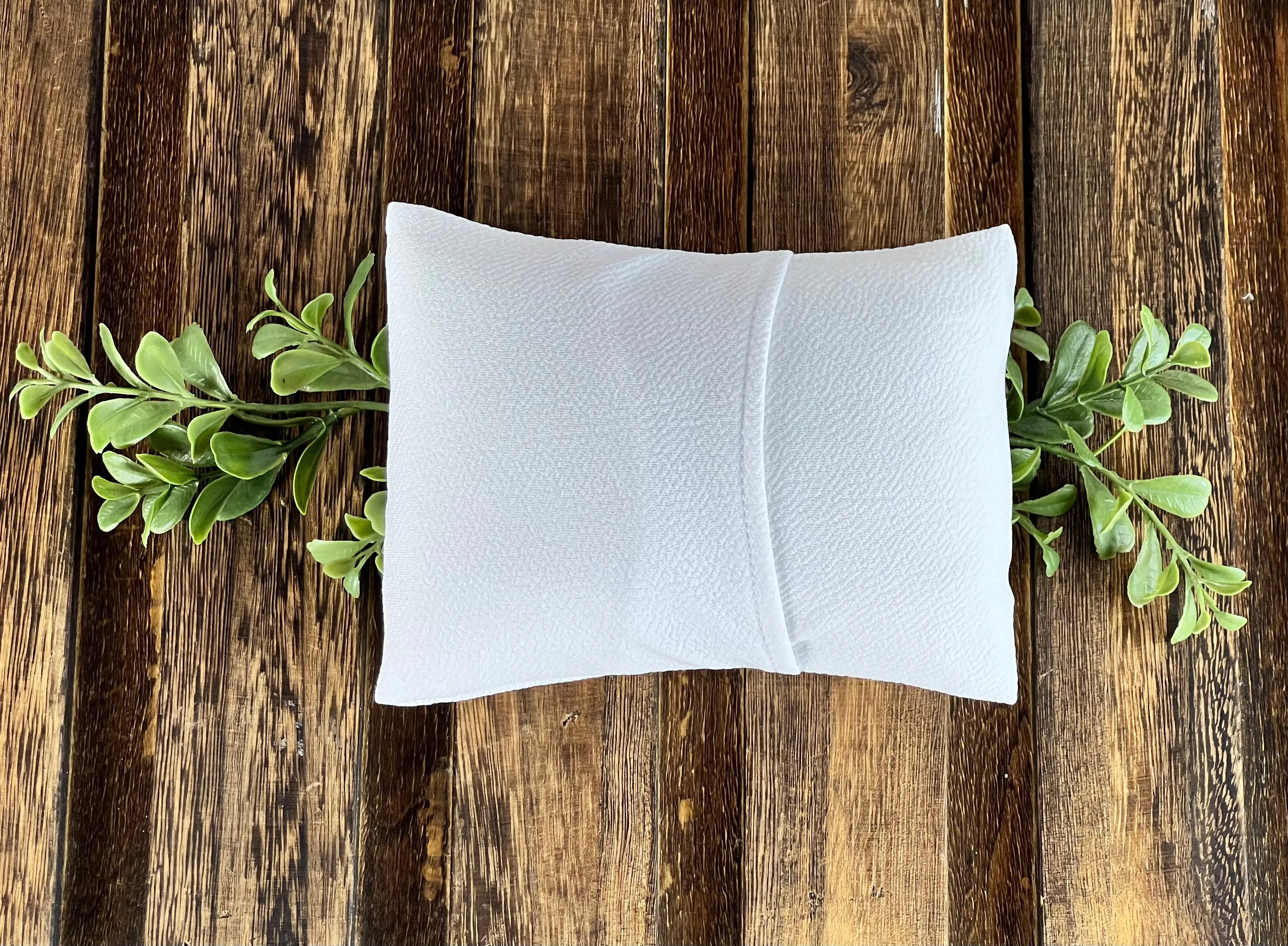 Mini Pillow with Cover - Textured - White