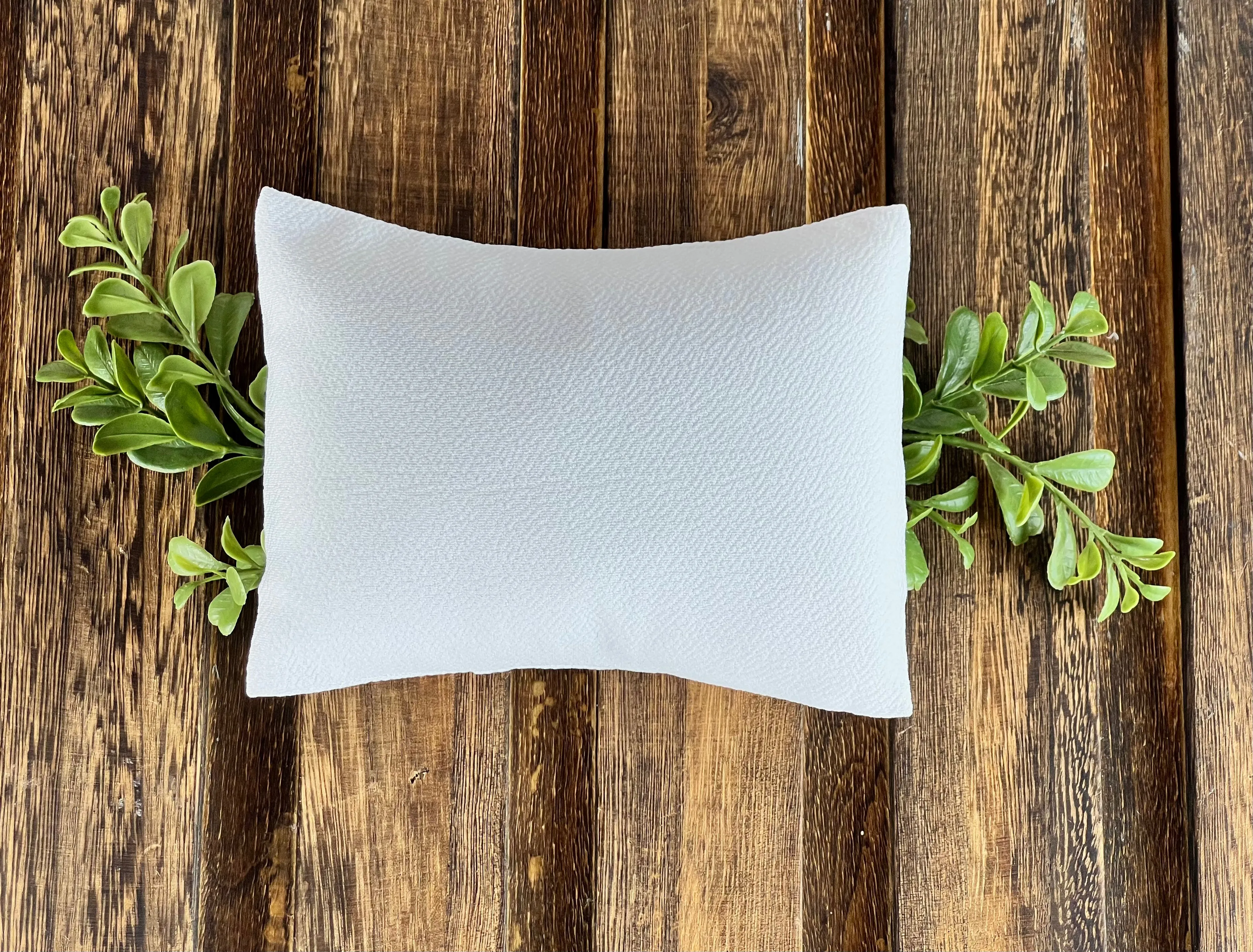 Mini Pillow with Cover - Textured - White