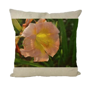 Orange Flower Throw Pillows