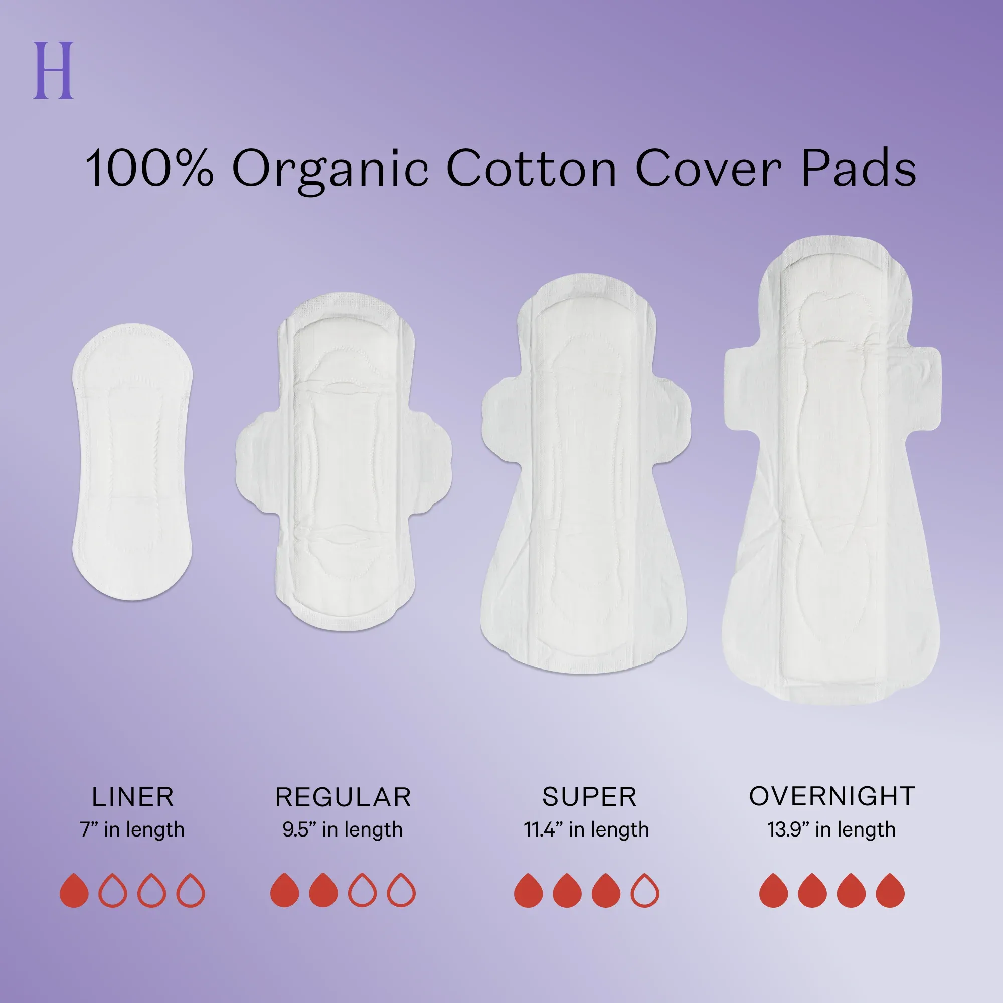 Organic Cotton Cover Non-Herbal Regular Pads with Wings