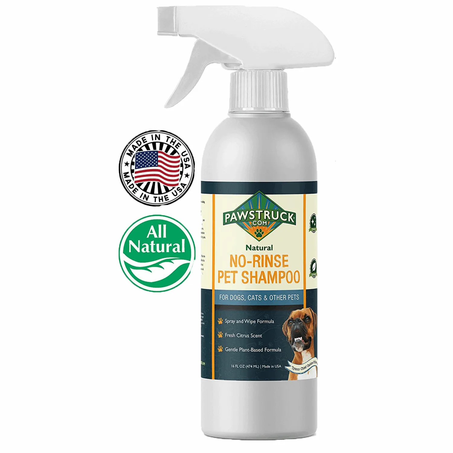 Pawstruck No-Rinse Dry Dog Shampoo for Dogs & Cats